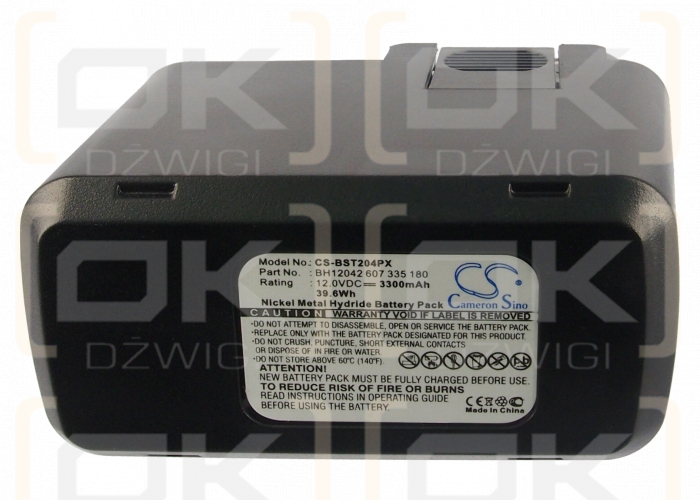 Bosch IASR 2490 / BPT1004 3300 mAh Ni-MH 12,0 V (Cameron Sino)