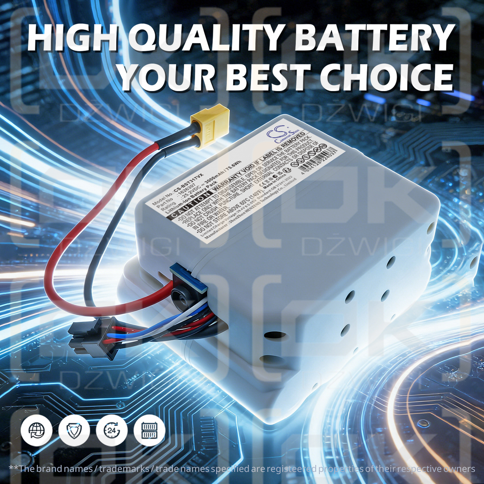 Bissell P3025 / 1626397 3000 мАч Li-ion 25,2 В (Cameron Sino)