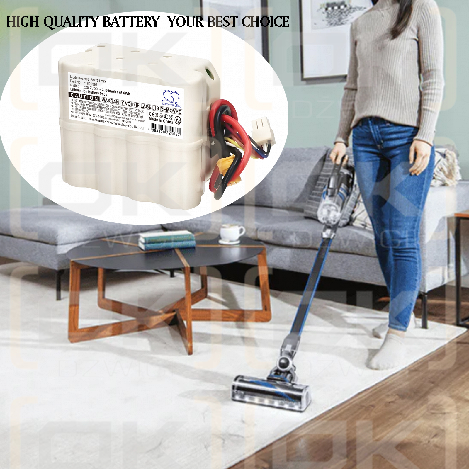 Bissell P3025 / 1626397 3000 mAh Li-ion 25.2 V (Cameron Sino)