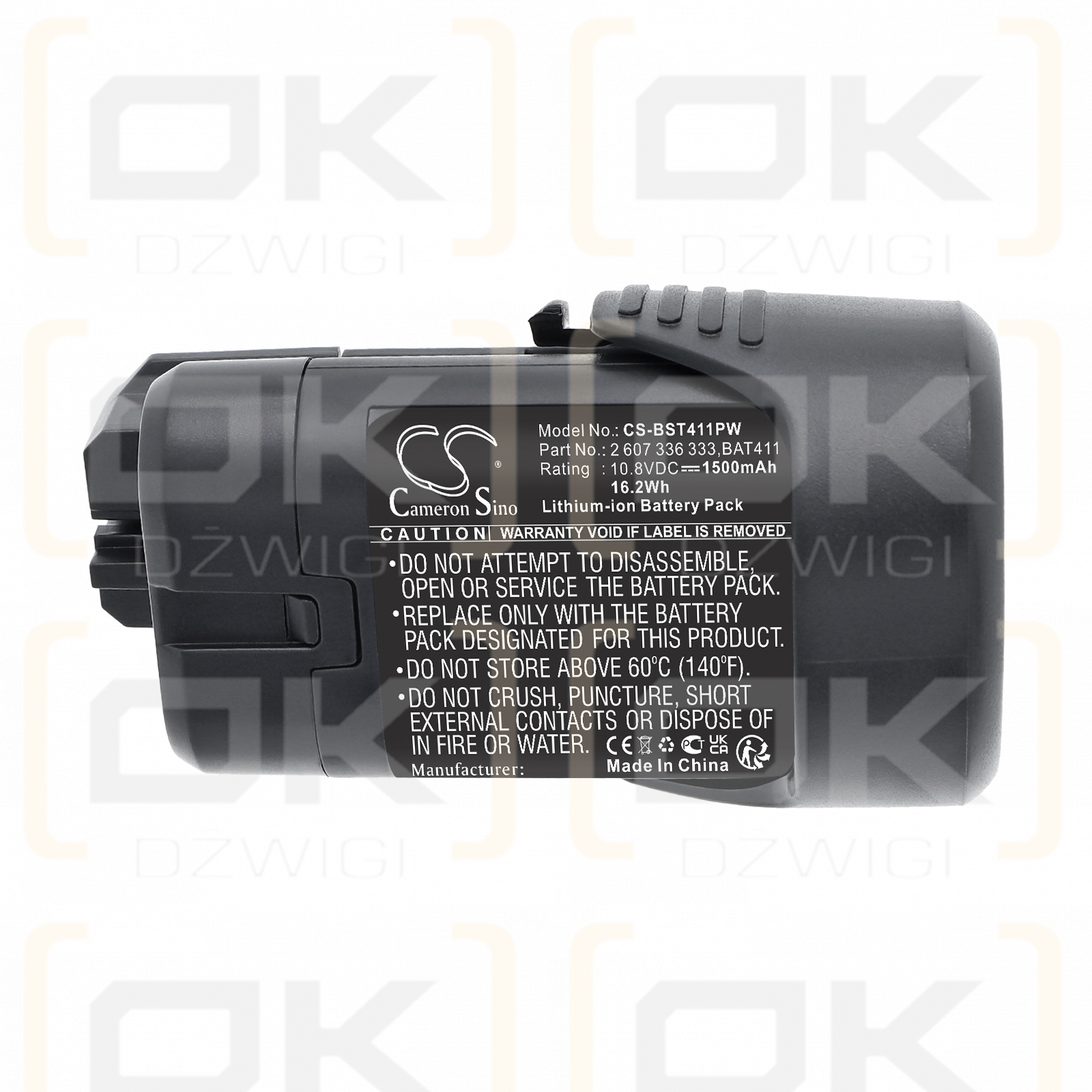 Аккумулятор Bosch PS10 / 1 600 Z00 02X 1500 мАч Li-ion 10,8 В (Cameron Sino)