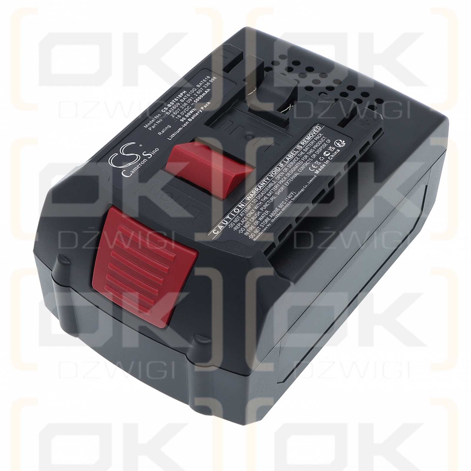 Batería de repuesto para Bosch DDBB180 / 2 607 336 091 5000 mAh Li-ion 18 V (Cameron Sino)