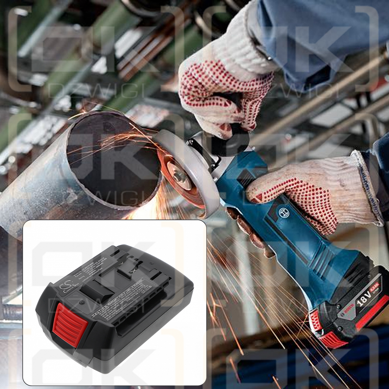 Bosch DDBB180 / 2 607 336 091 2600mAh Li-ion 18.0V (Cameron Sino)