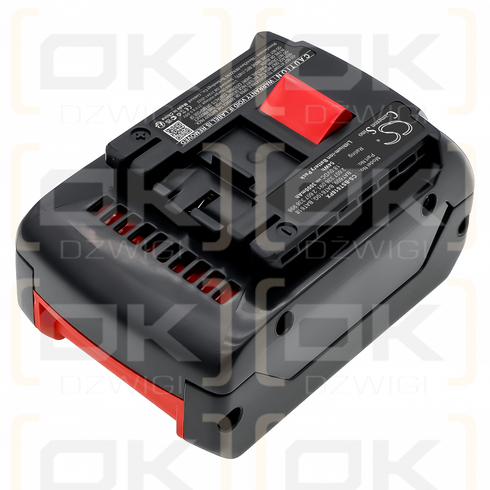 Bosch 17618 / 2 607 336 091 3000mAh Li-ion 18.0V (Cameron Sino)
