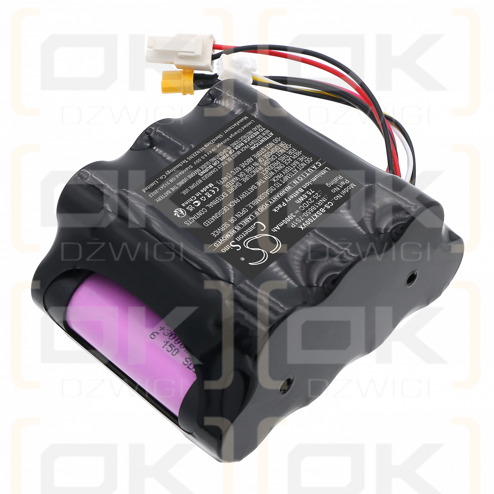 Bissell CrossWave X7 Cordless Pro 2955Z / INR18650-7S1P 3000 mAh Li-ion 25.2 V (Cameron Sino)