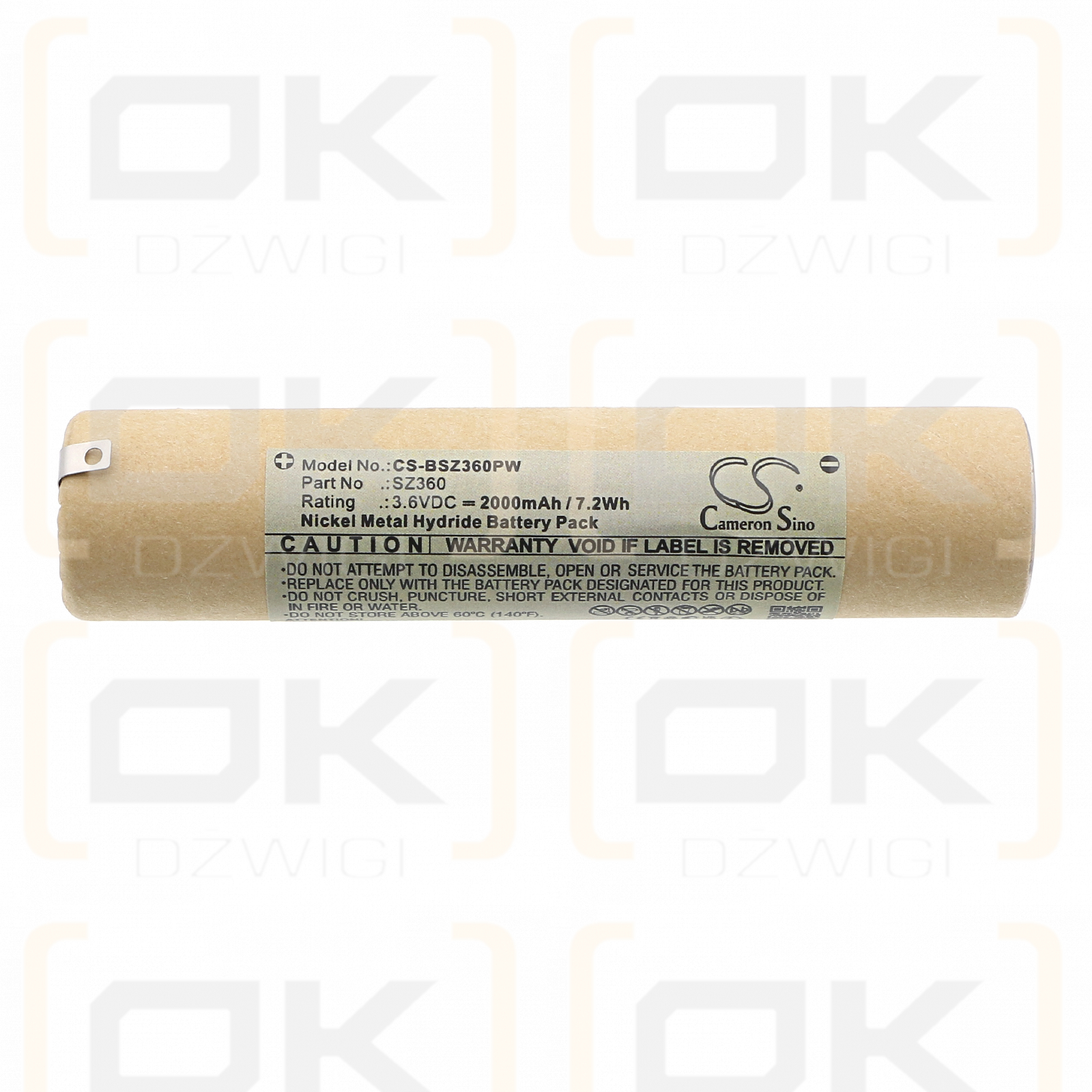 Black & Decker SZ360B 2000mAh Ni-MH 3.6V (Cameron Sino)