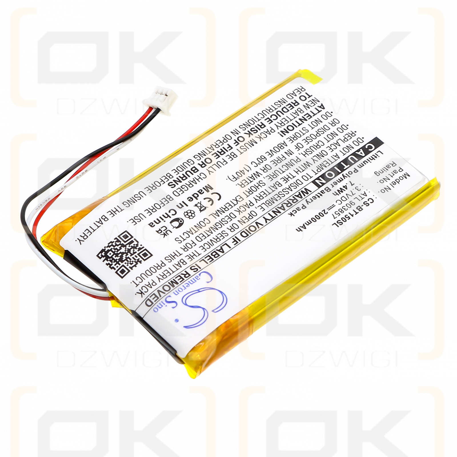 Globalstar 11-TR151-LIB-TN1 / ATL903857 2000mAh Li-Polymer 3.7V (Cameron Sino)