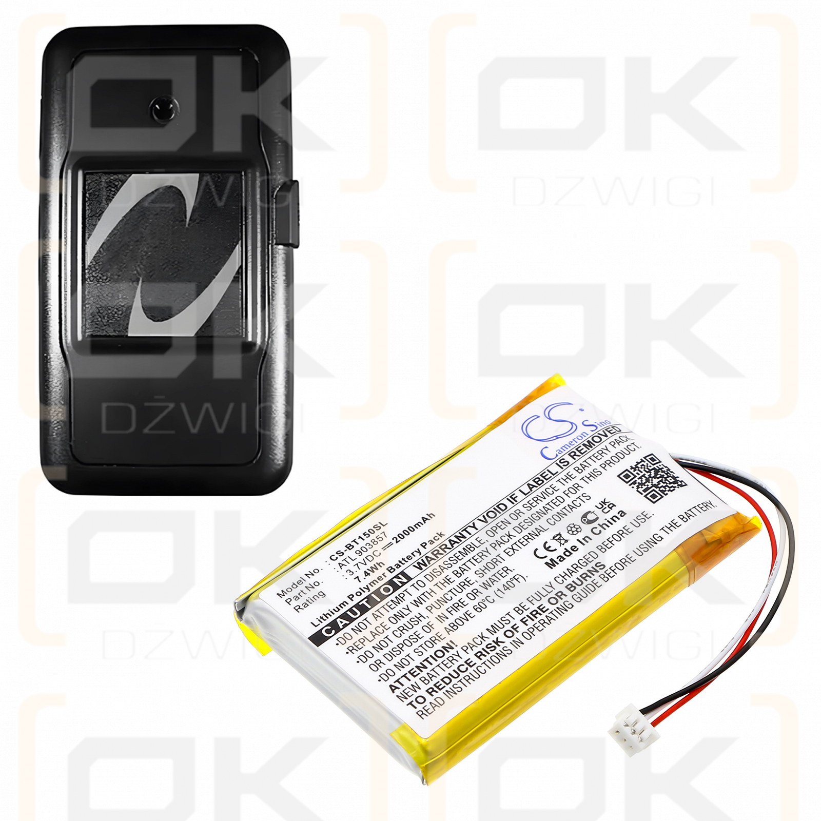 Globalstar 11-TR151-LIB-TN1 / ATL903857 2000mAh Li-Polymer 3.7V (Cameron Sino)