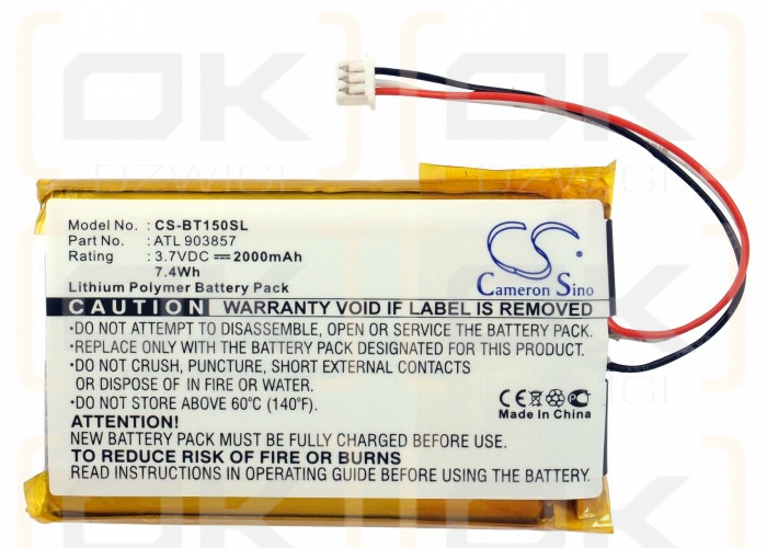 Globalstar 11-TR151-LIB-TN1 / ATL903857 2000mAh Li-Polymer 3.7V (Cameron Sino)