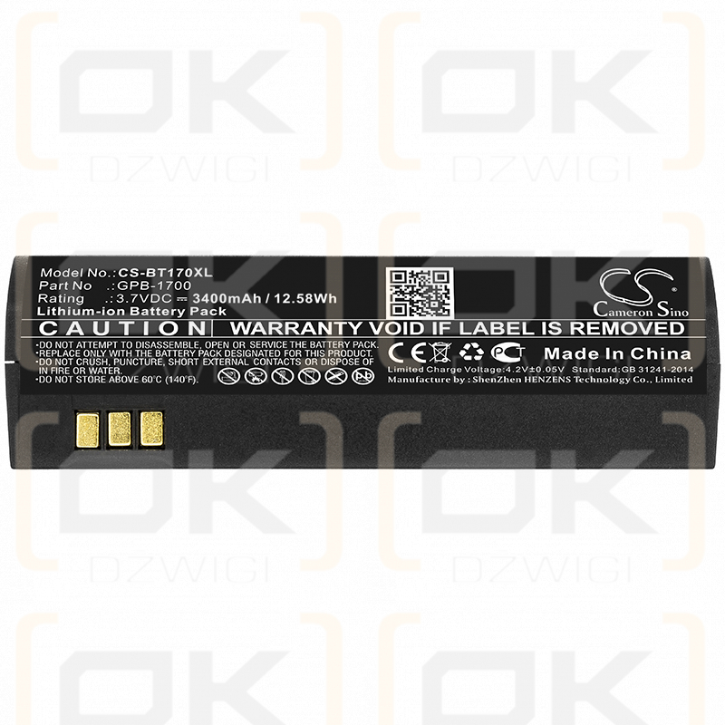 Globalstar GSP-1700 / GPB-1700 3400mAh Li-ion 3.7V (Cameron Sino)