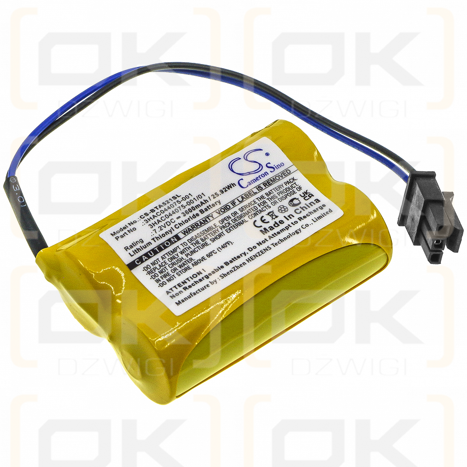 ABB IRB 36 / 3HAC044075-001 3600mAh Li-SOCl2 7.2V (Cameron Sino)