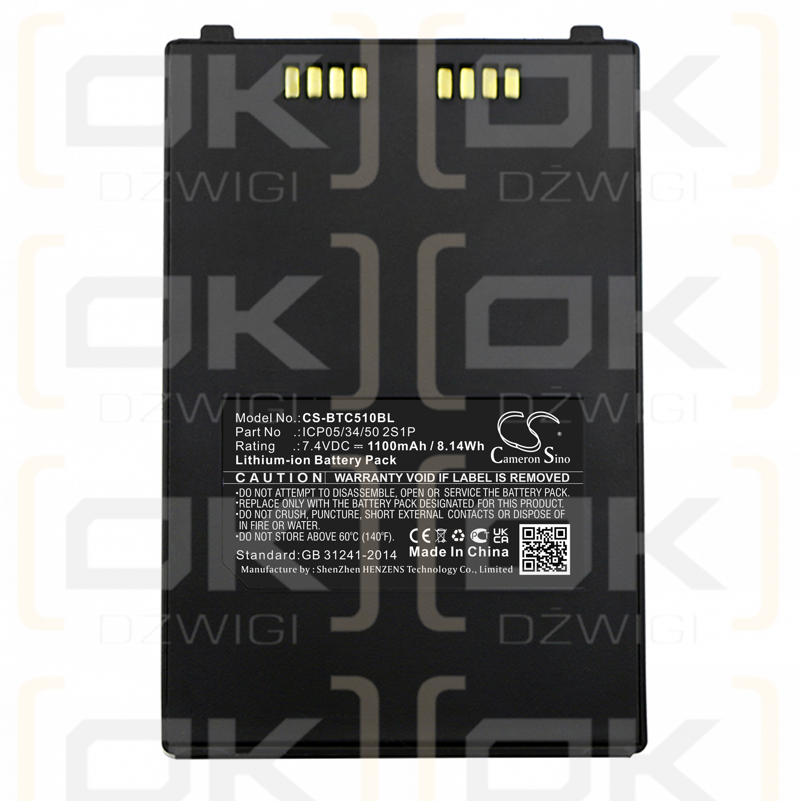 Bitel IC 5100 / ICP05/34/50 2S1P 1100 mAh Li-Ion 7,4 V (Cameron Sino)