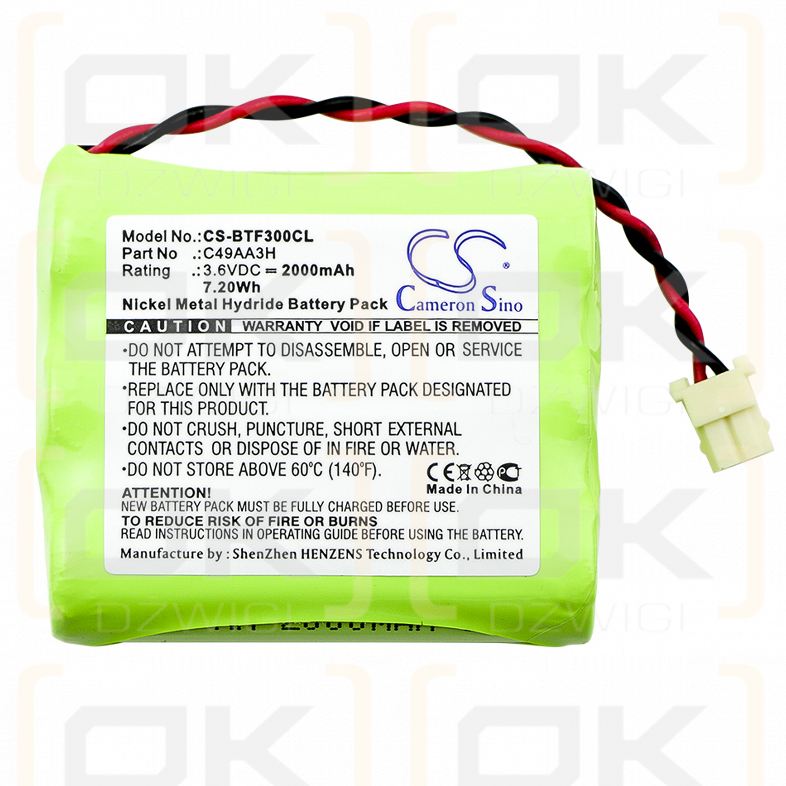 BT Freelance 2 / C49AA3H 2000mAh Ni-MH 3.6V (Cameron Sino)