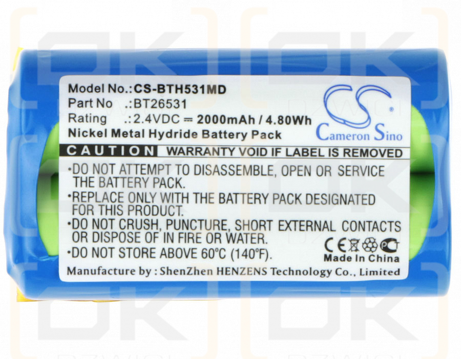 BrandTech Accu-Jet-Pipettensteuerungen / BT26531 2000 mAh Ni-MH 2,4 V (Cameron Sino)