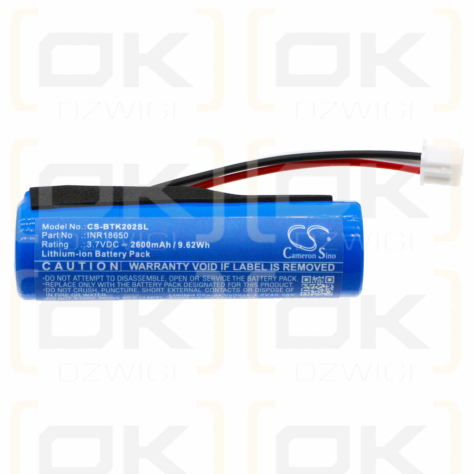 BLAUPUNKT BT202BK / INR18650 2600mAh Li-ion 3.7V (Cameron Sino)