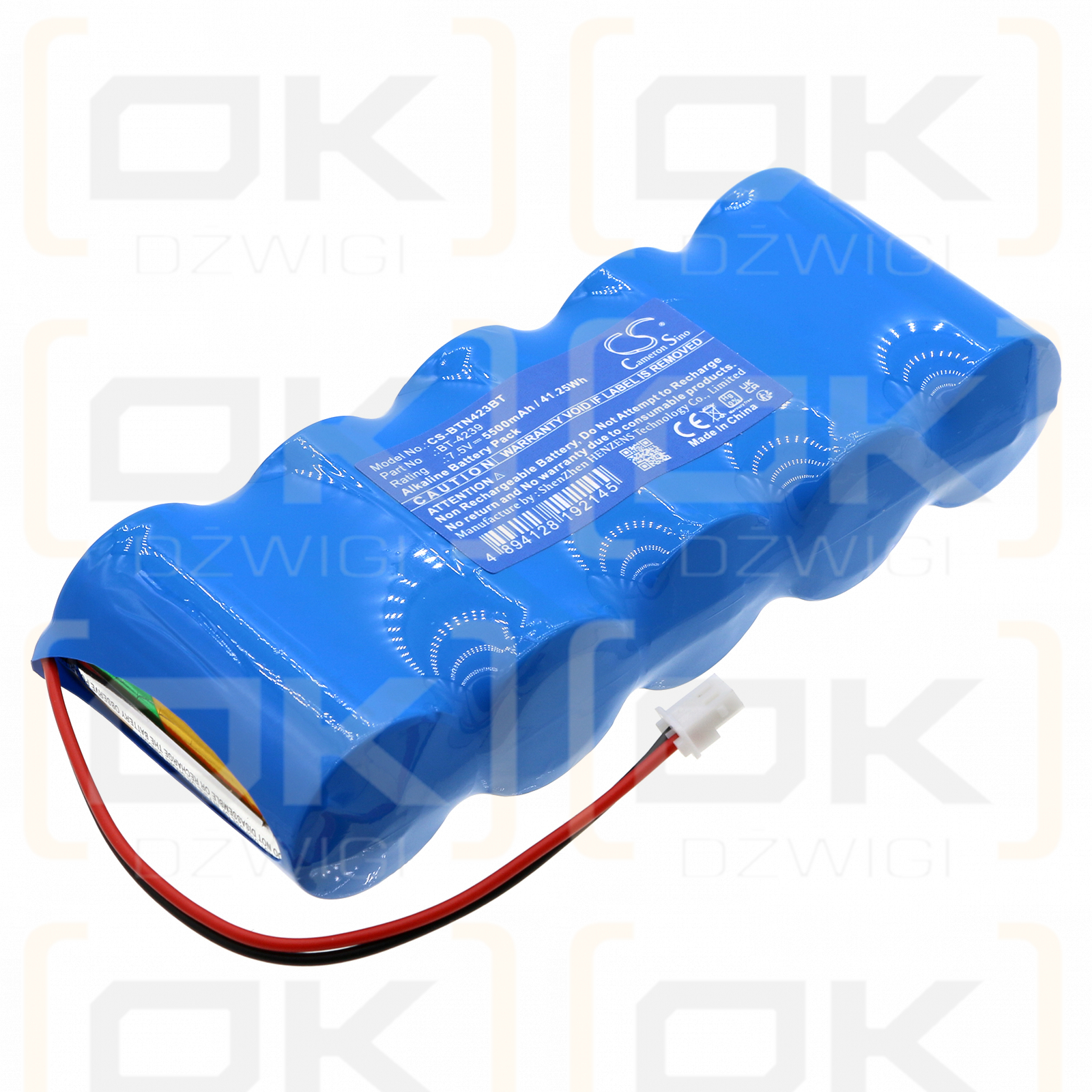 Bticino 4239 / BT-4239 5500mAh Alkaline 7.5V (Cameron Sino)