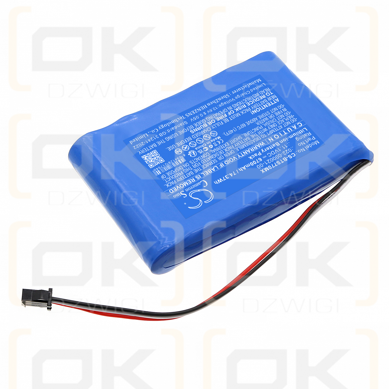Bistos BT770 pulse oximeter / 022-000021-00 6700mAh Li-ion 11.1V (Cameron Sino)