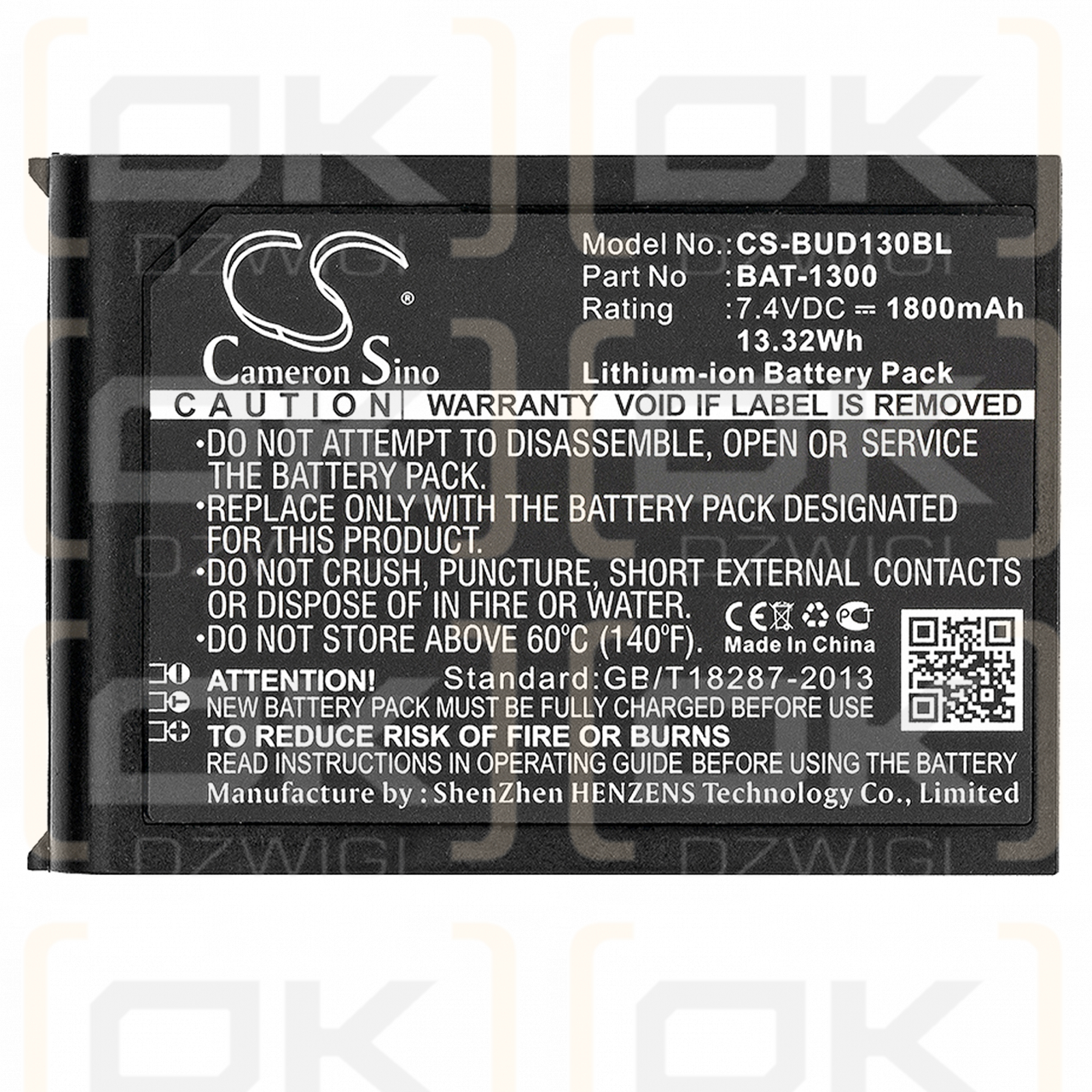 Bluebird Pidion BIP-1300 / BAT-1300 1800mAh Li-ion 7.4V (Cameron Sino)