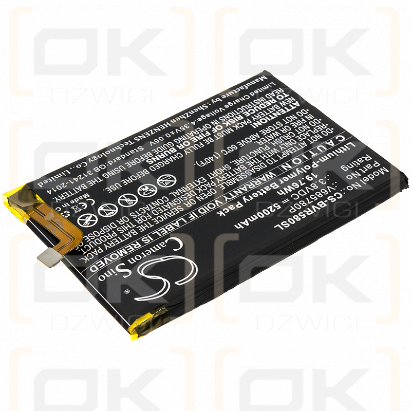 Blackview BV5800 / V685780P 5200 mAh Li-Polymer 3,8 V (Cameron Sino)