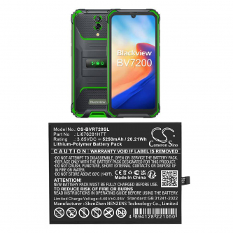 Blackview BV7200 / Li676281HTT 5250 mAh Li-Polymer 3,85 V (Cameron Sino)