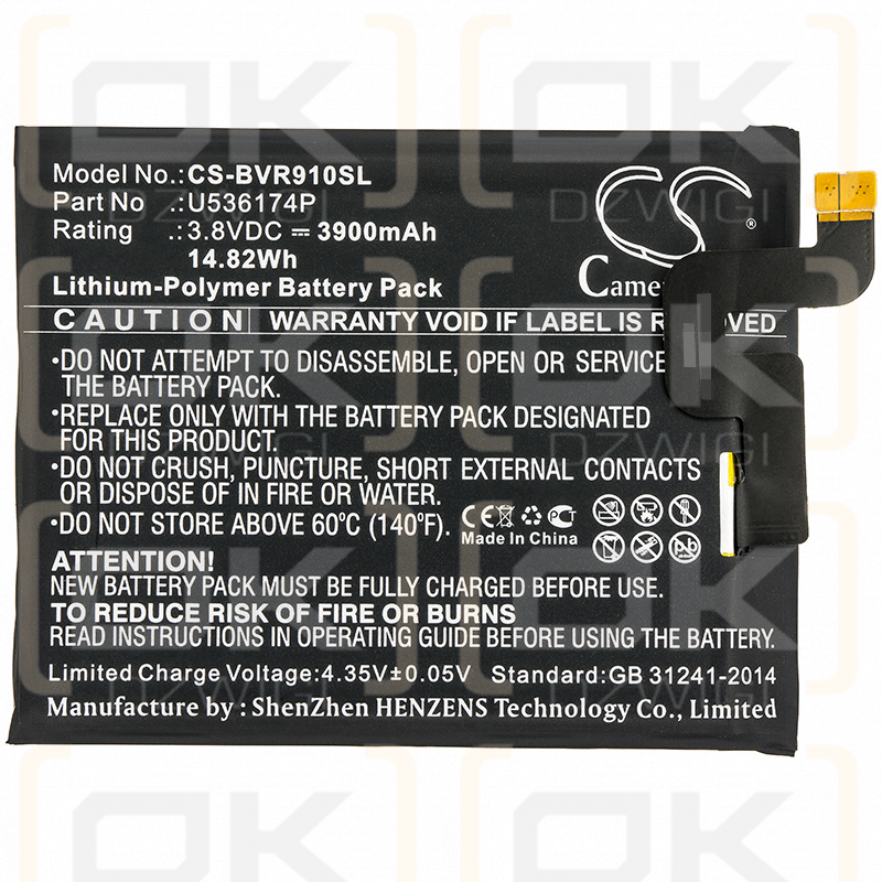 Blackview BV9000 Pro / U536174P 3900mAh Li-Polímero 3.8V (Cameron Sino)