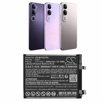 VIVO Y100i 5G 2023 Standard Edition / BA27 4900mAh Li-Polymer 3.91V (Cameron Sino)