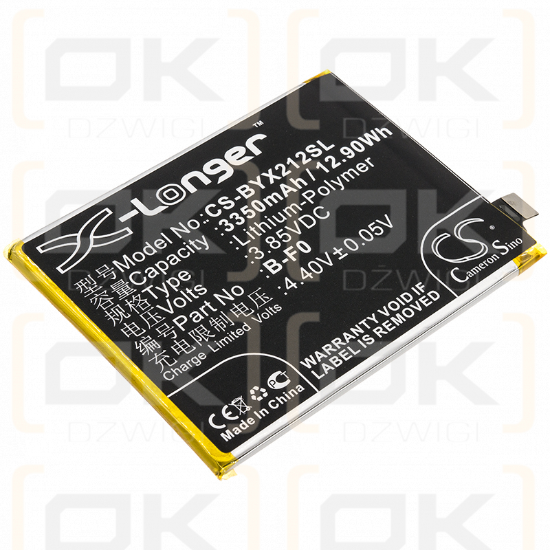 Ersatzakku für Vivo X21s / B-F0 3350 mAh Li-Polymer 3,85 V (Cameron Sino)