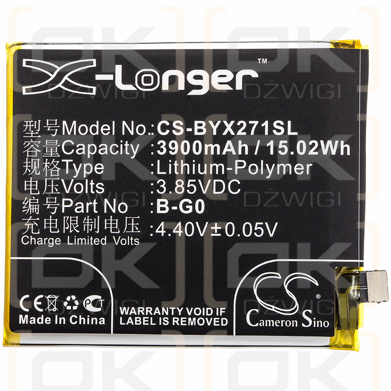 Ersatzakku für Vivo V1829A / B-G0 3900mAh Li-Polymer 3,85V (Cameron Sino)