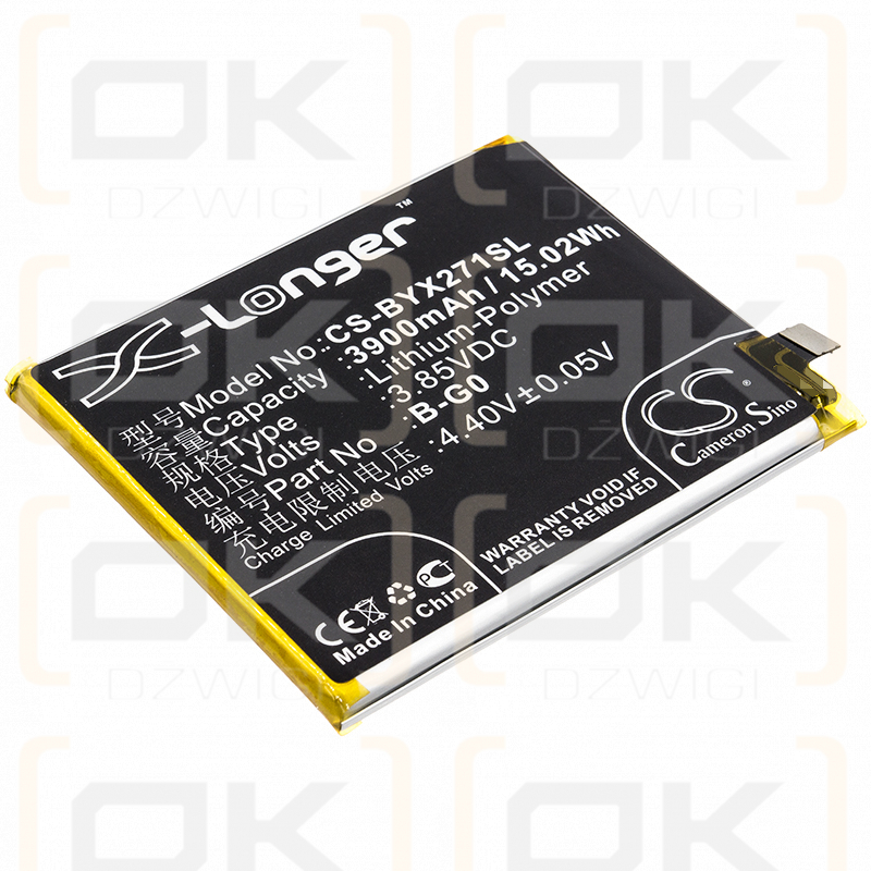 Ersatzakku für Vivo V1829A / B-G0 3900mAh Li-Polymer 3,85V (Cameron Sino)