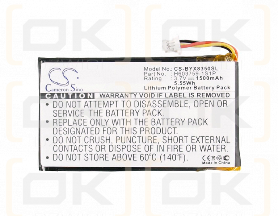 Bushnell 368350 / H603759-1S1P 1500mAh Li-Polymer 3.7V (Cameron Sino)