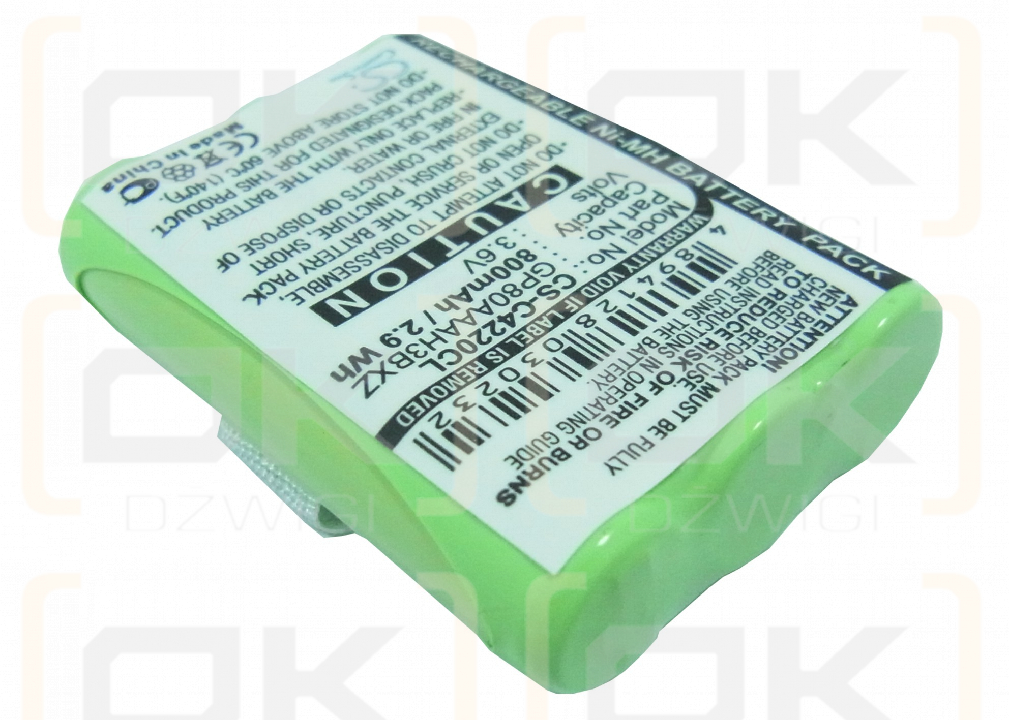 Clarity Professional C4230HS / GP80AAAH3BXZ 800mAh Ni-MH 3.6V (Cameron Sino)