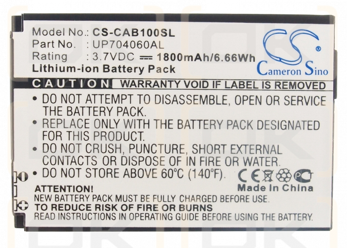 CAT B10 / UP704060AL 1800mAh Li-ion 3.7V (Cameron Sino)