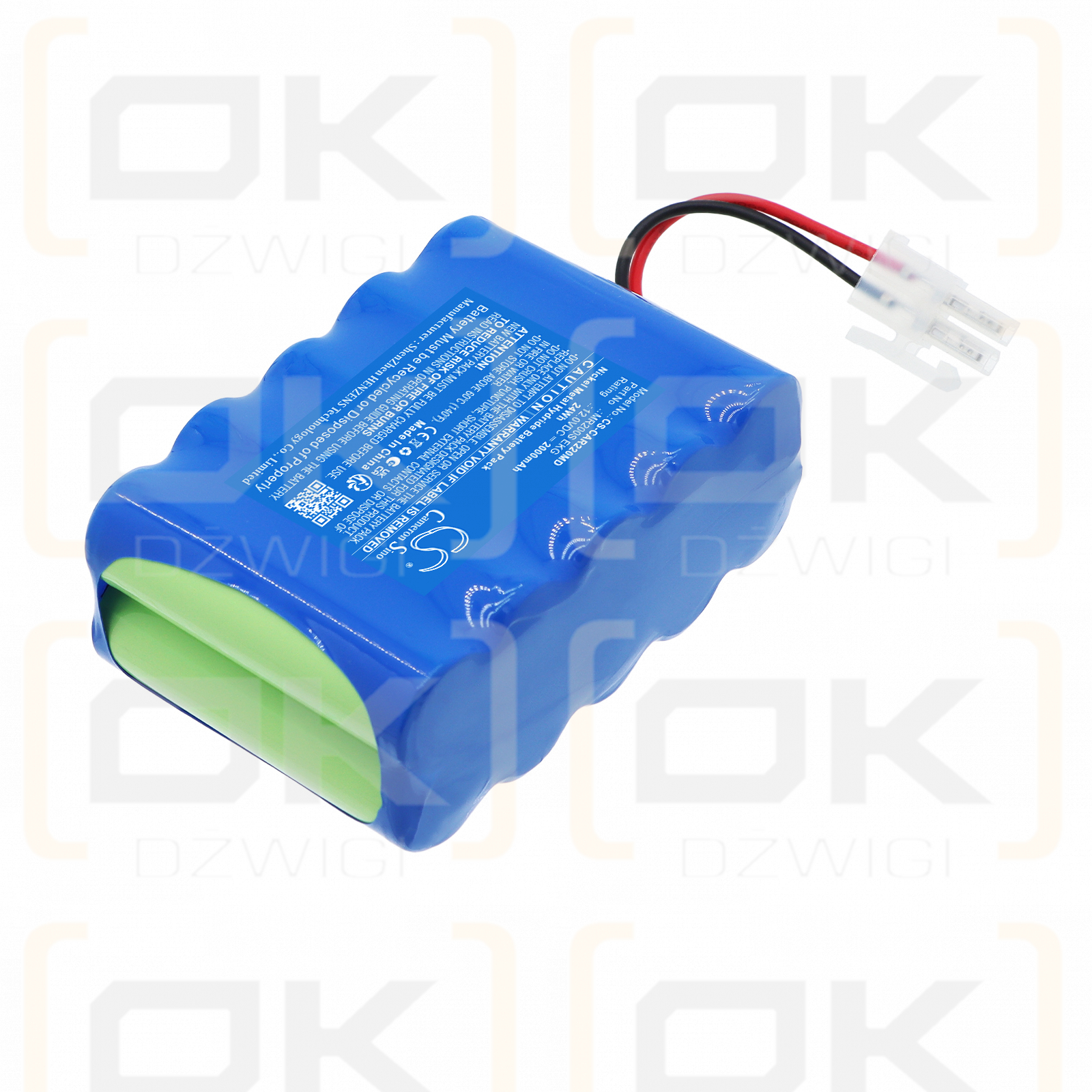 Ersatzakku für Cardioline MR1200L EKG 2000 mAh Ni-MH 12V (Cameron Sino)