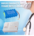 Batería de repuesto para electrocardiógrafo Cardioline MR1200L, 2000 mAh, Ni-MH, 12 V (Cameron Sino)