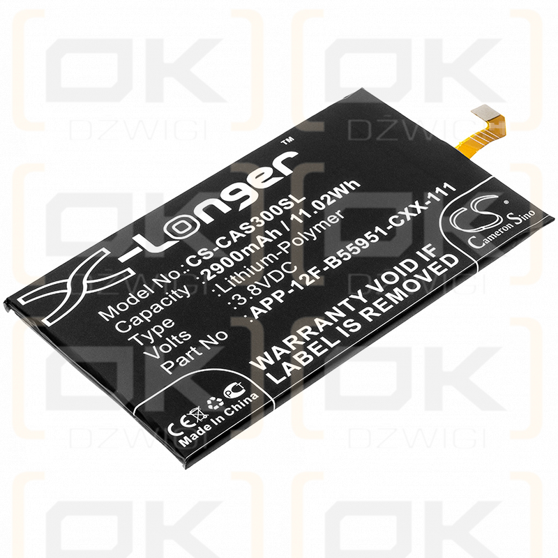 CAT S30 / APP-12F-B55951-CXX-111 2900 mAh Li-Polymer 3,8 V (Cameron Sino)