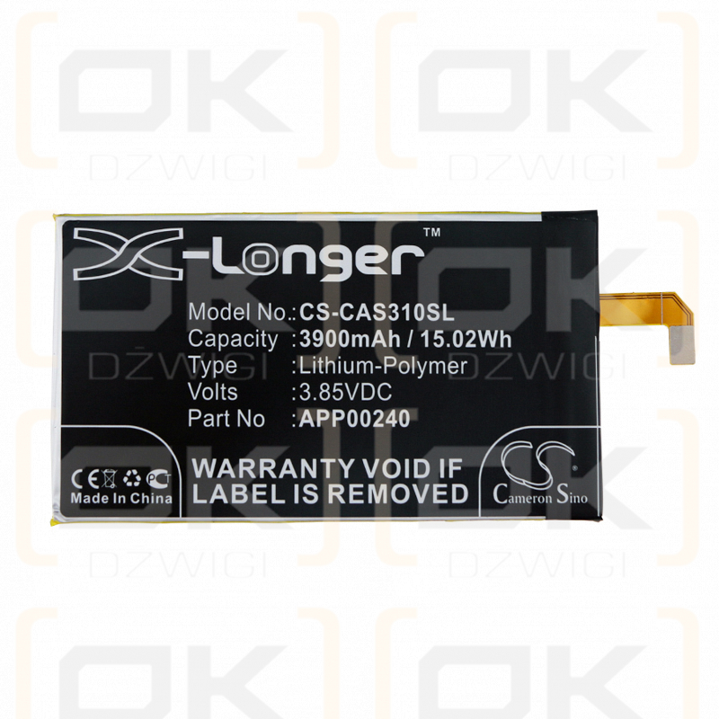 CAT S31 / APP00240 3900mAh Li-Polymer 3.85V (Cameron Sino)