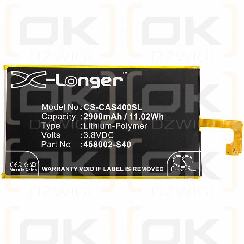 CAT S40 / 458002-S40 2900mAh Li-Polymer 3.8V (Cameron Sino)