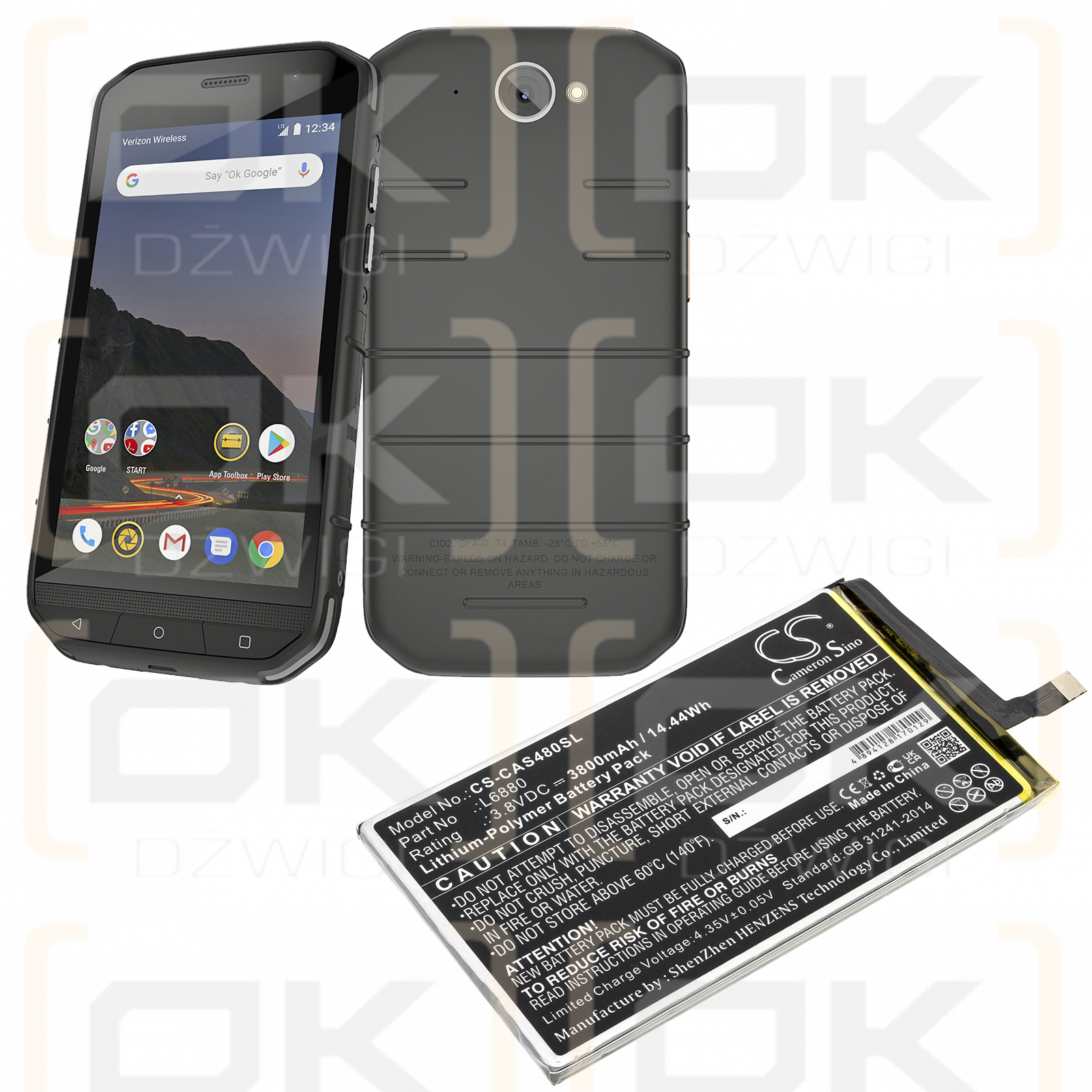 CAT S48C / L6880 3800 mAh Li-Polymer 3,8 V (Cameron Sino)