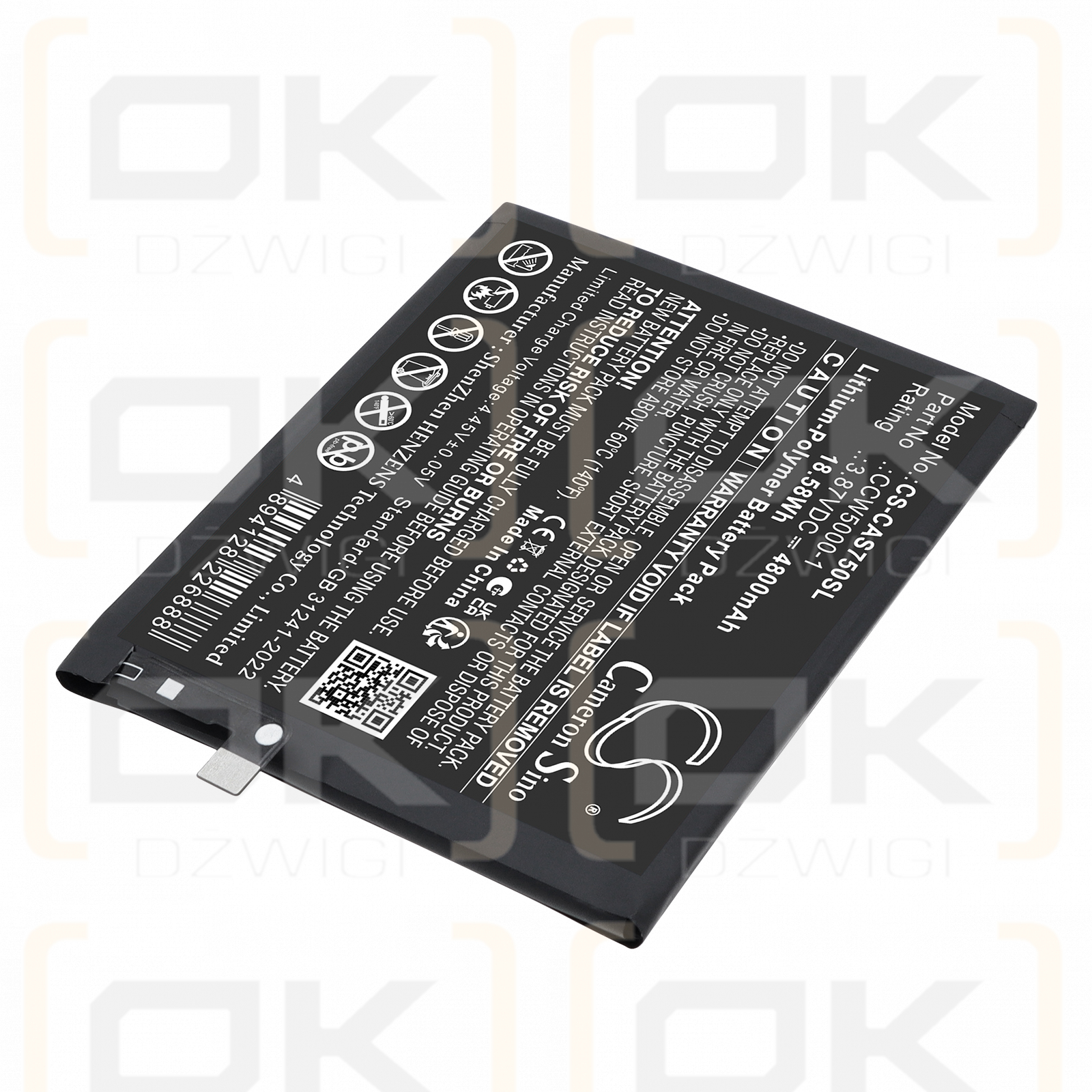 Bateria zamienna do CAT S75 / CCW5000-1 4800 mAh Li-Polymer 3.87 V (Cameron Sino)