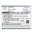 Cubot P9 / P9 2000 mAh Li-ion 3.7 V (Cameron Sino)