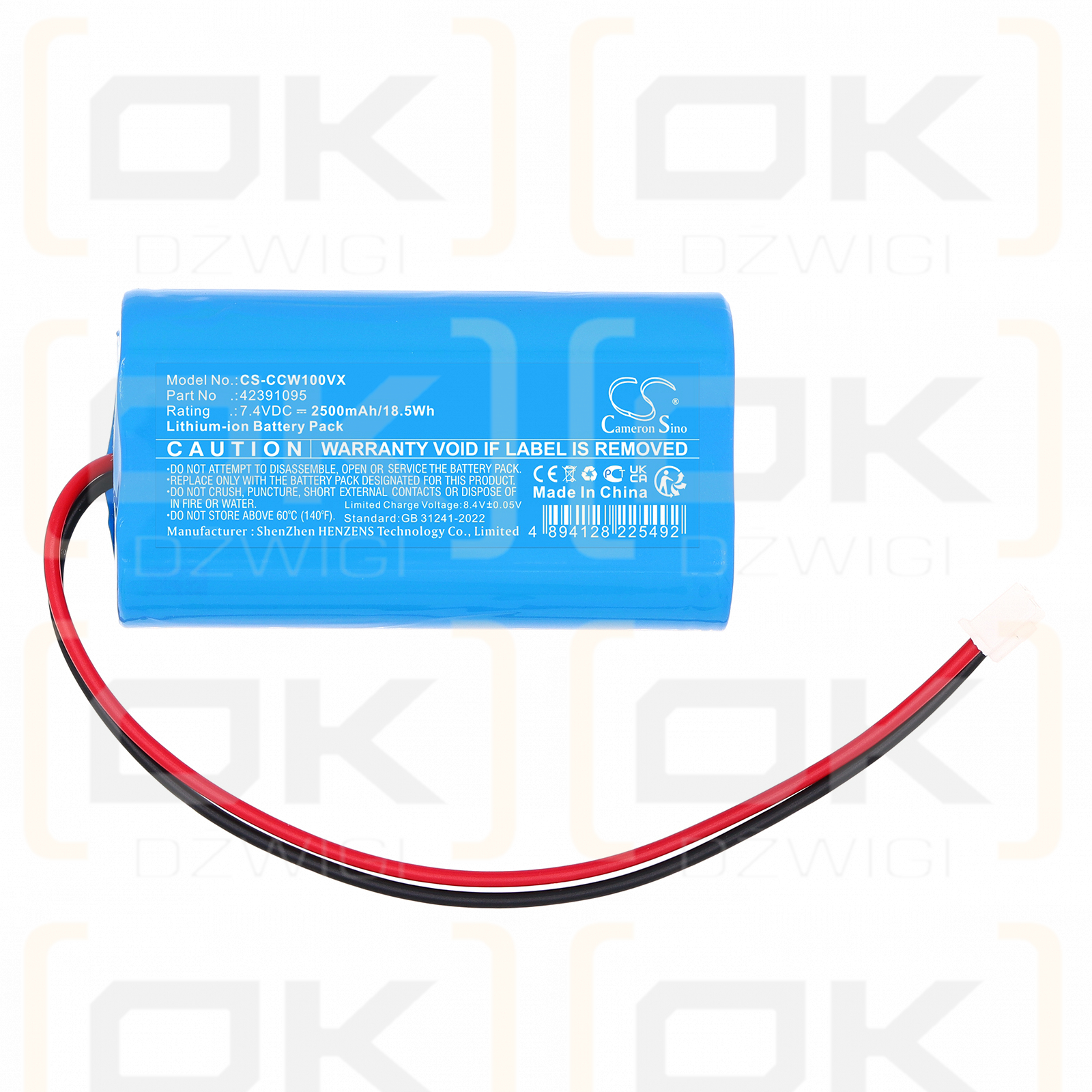 Concept CW1000 / 42391095 2500 mAh Li-ion 7.4 V (Cameron Sino)