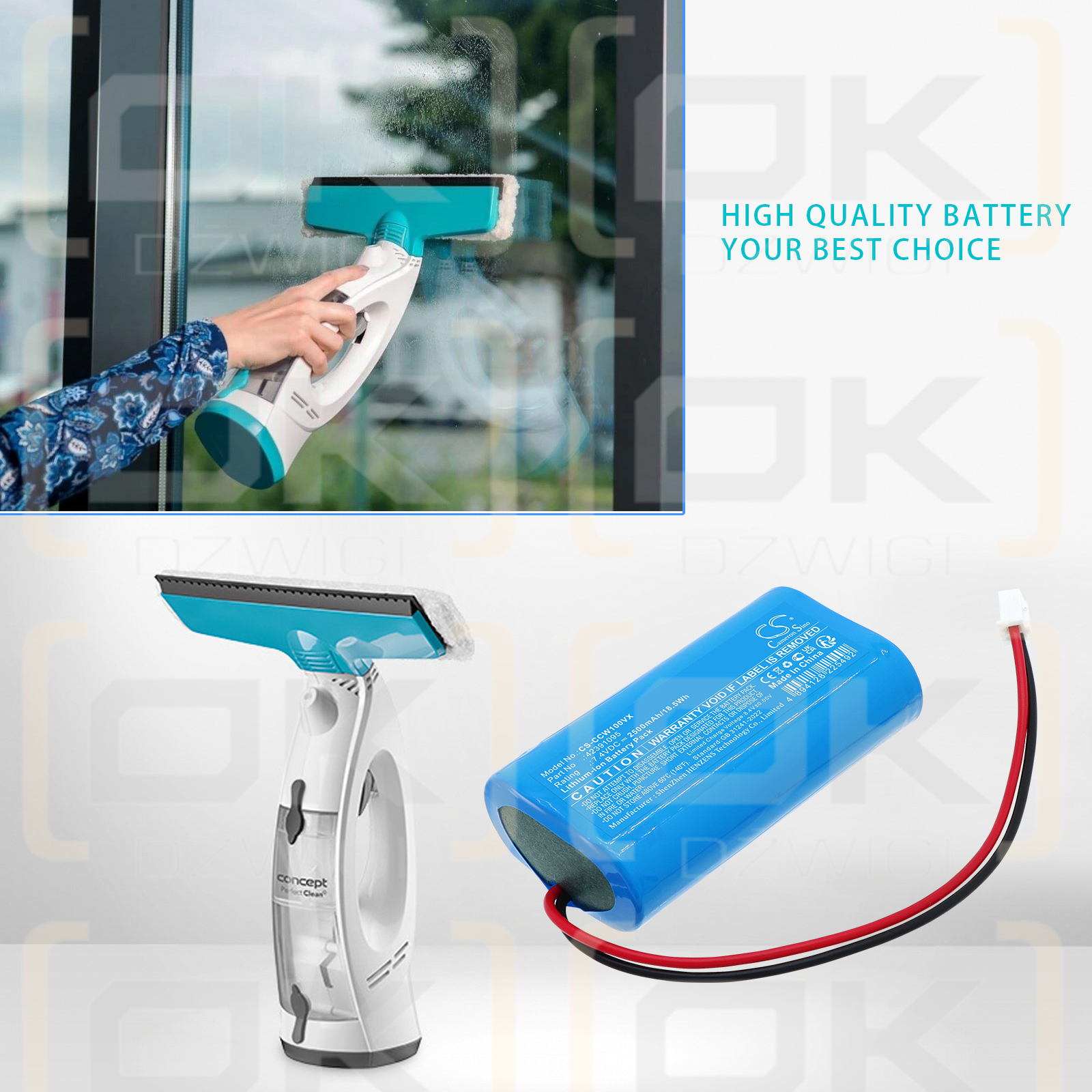 Concept CW1000 / 42391095 2500 mAh Li-ion 7.4 V (Cameron Sino)