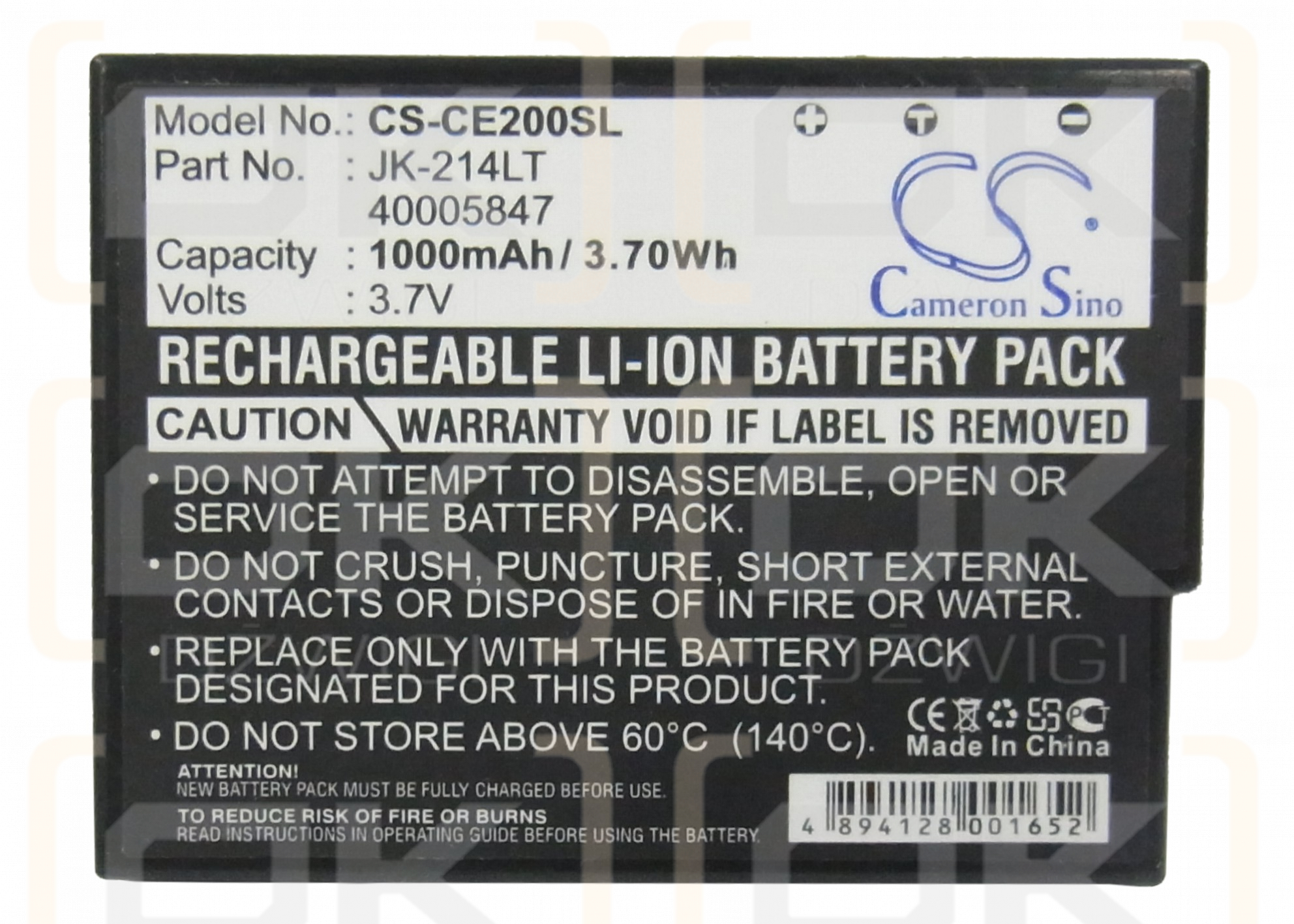 Bateria zamienna do Casio Cassiopeia MR-CE200 / JK-214LT 1000 mAh Li-ion 3.7 V (Cameron Sino)