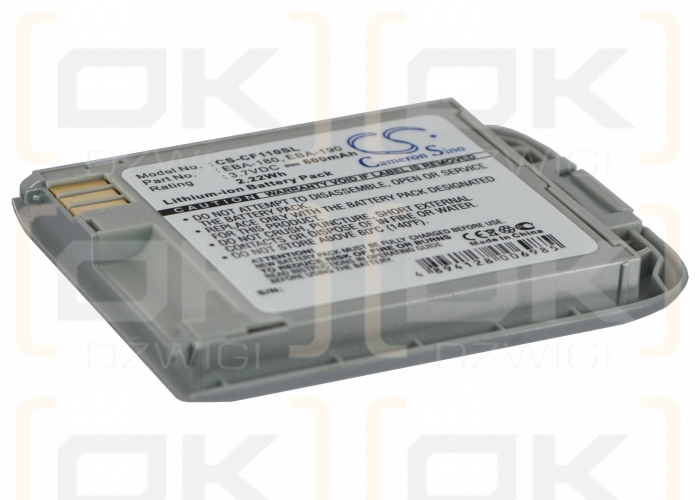 Batería de repuesto para Siemens CF110 / EBA-180, 600 mAh, iones de litio, 3,7 V (Cameron Sino)