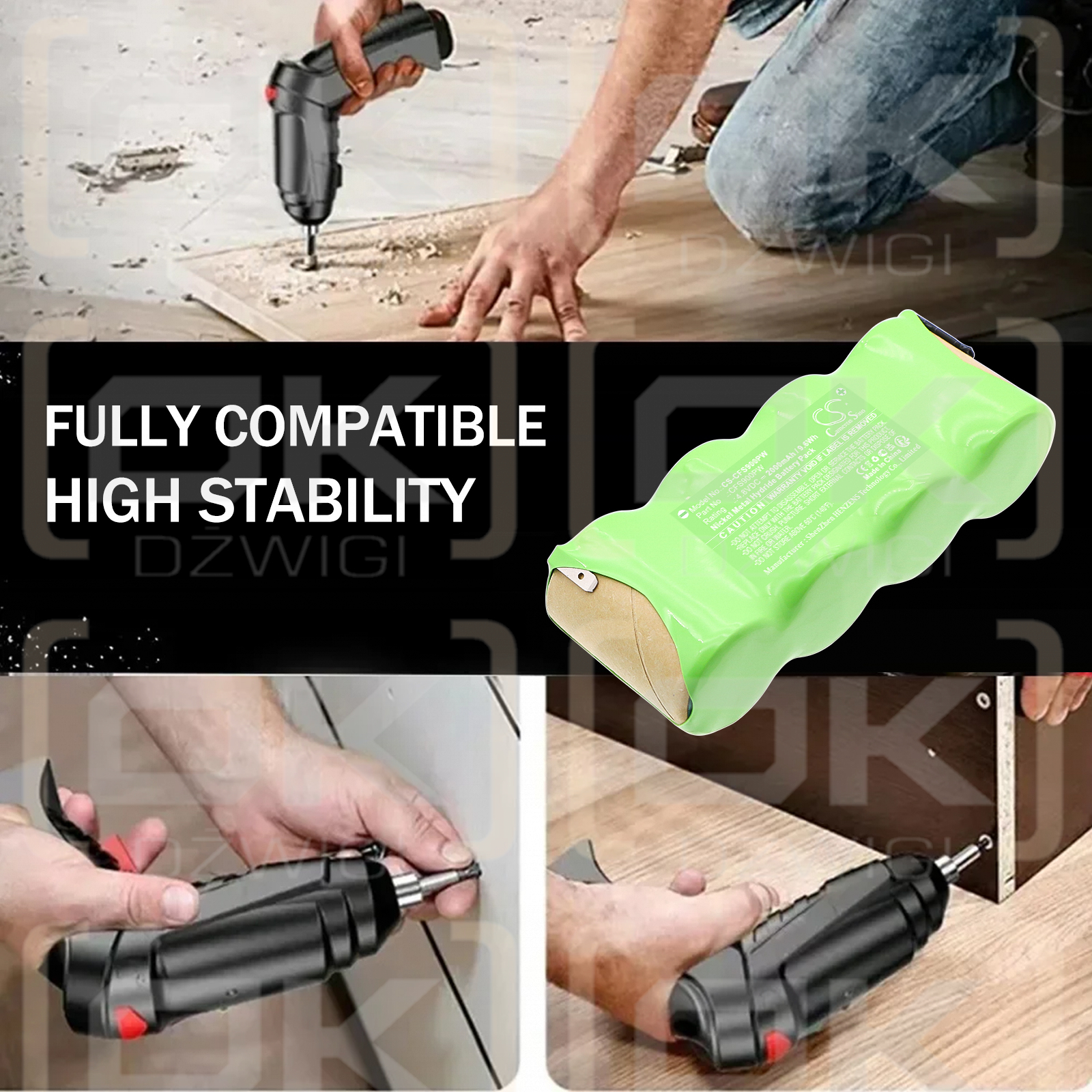 Craftsman 900.11458 cordless screw driver 2000mAh Ni-MH 4.8V (Cameron Sino)