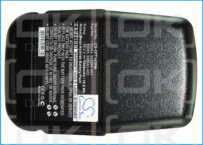 Craftsman 315.224530 / 11064 1500mAh Ni-MH 13.2V (Cameron Sino)