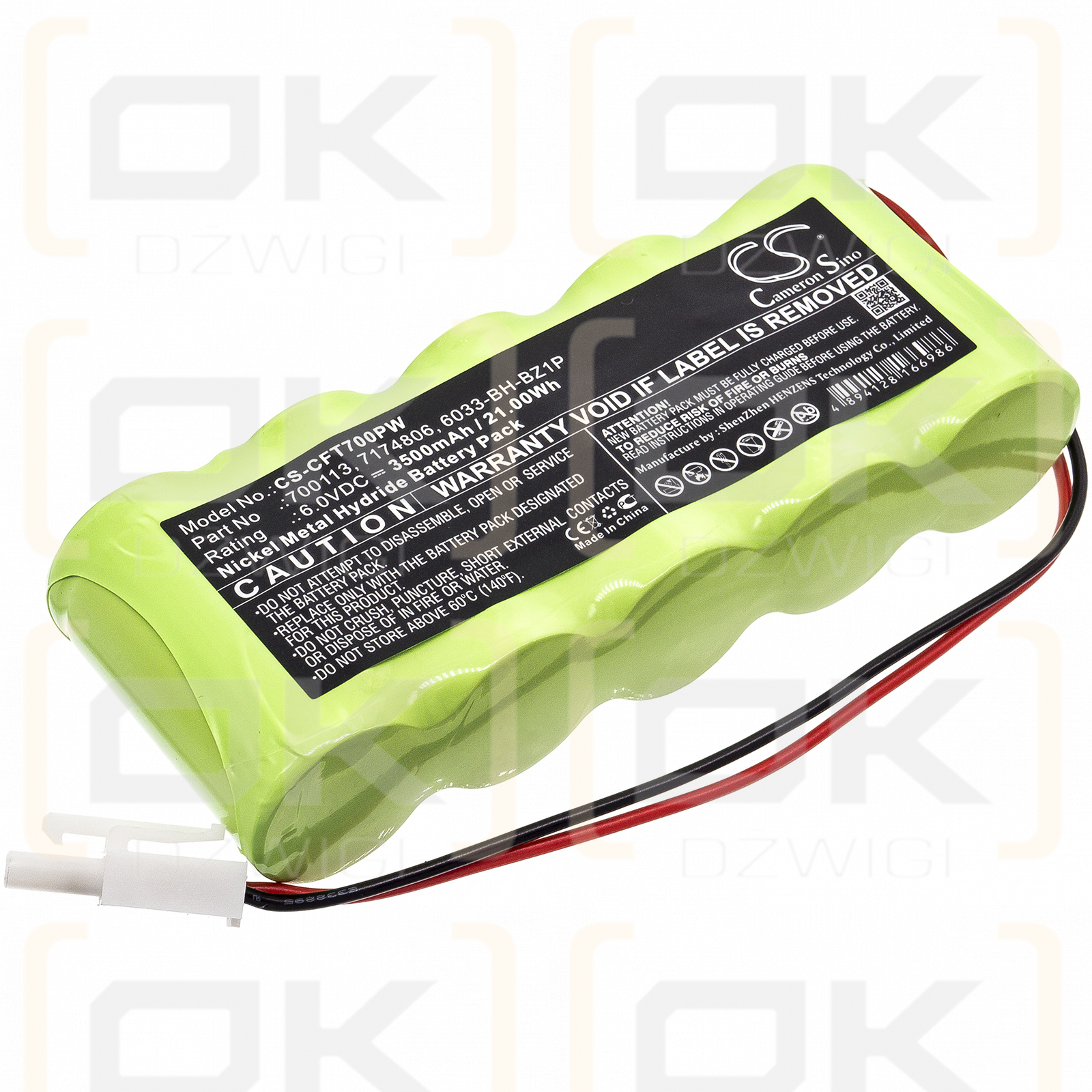 Artesano 240.74801/700113 3500mAh Ni-MH 6.0V (Cameron Sino)