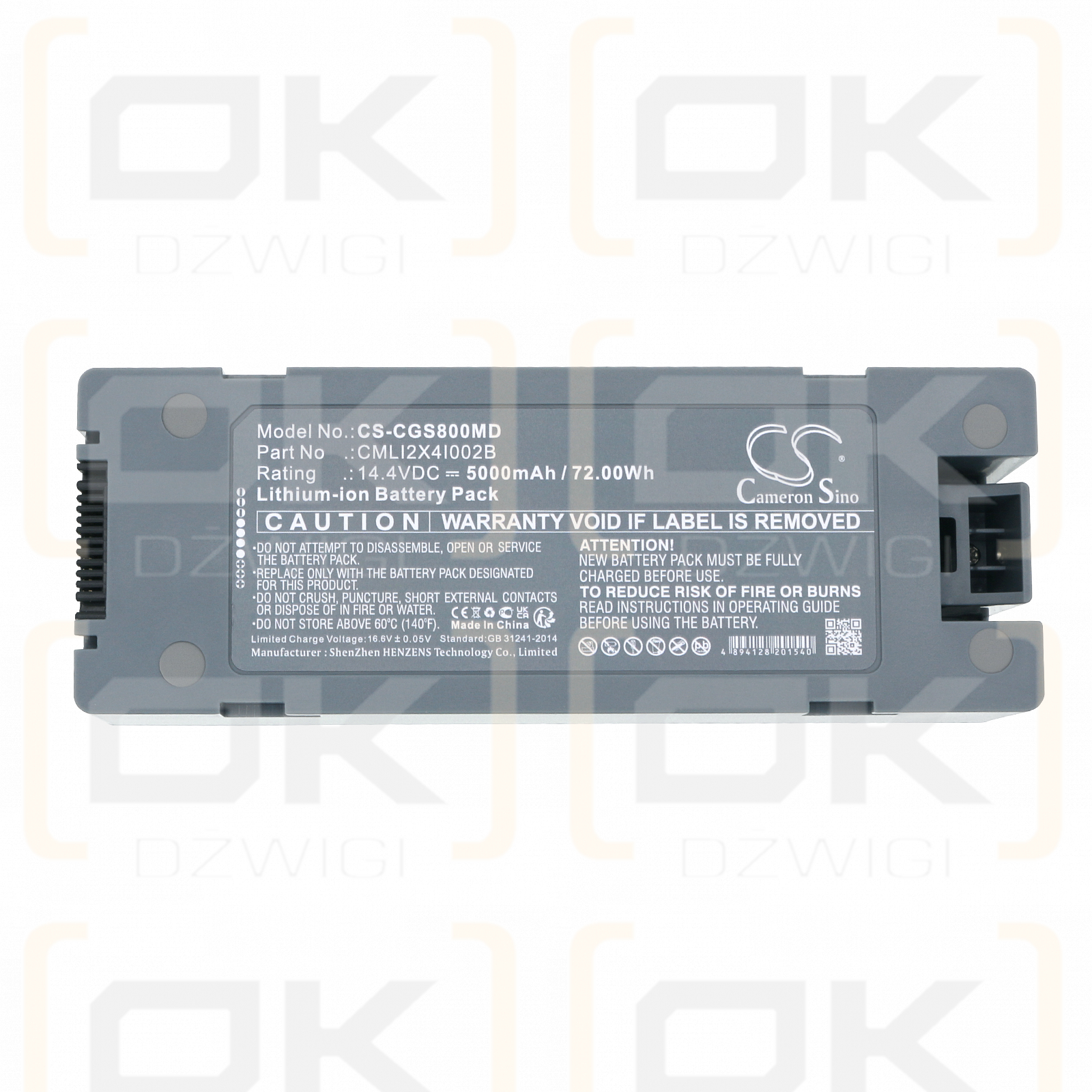 Desfibrilación COMEN S8 / CMLI2X4I002B 5000mAh Li-ion 14.4V (Cameron Sino)