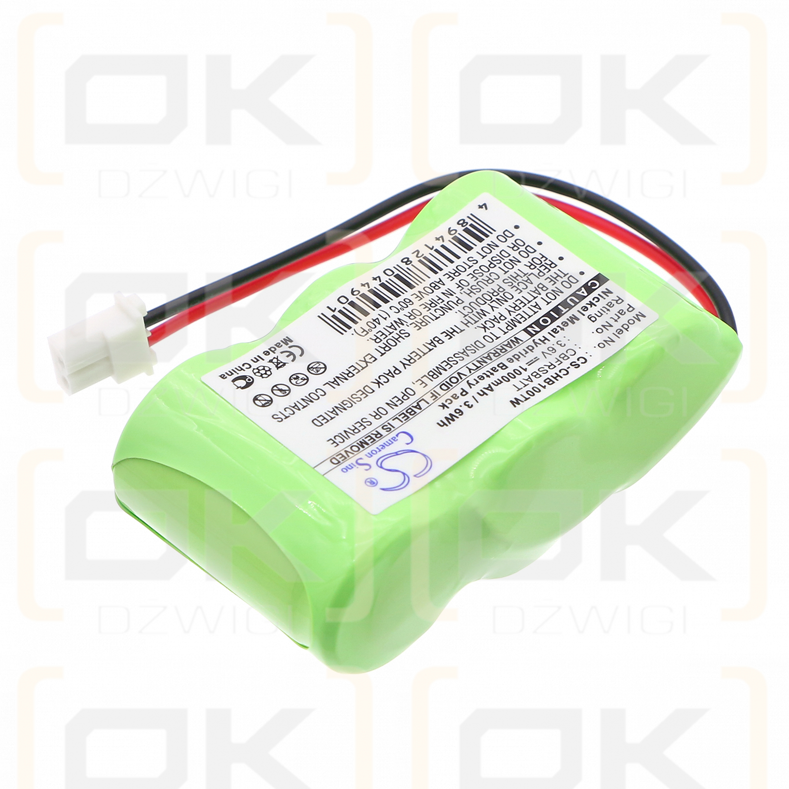 Chatter Box KA9HJC-FRS / CBFRSBATT 1000mAh Ni-MH 3.6V (Cameron Sino)