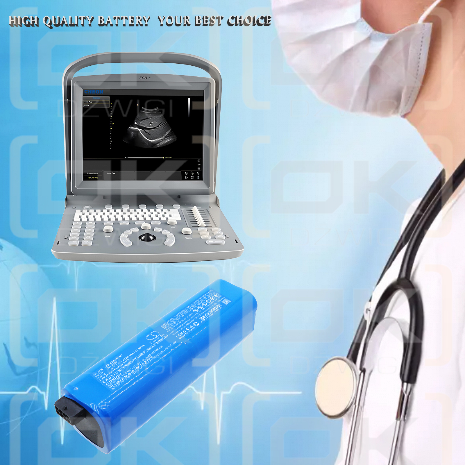 Chison ECO 6 Tragbarer Ultraschall / 33-00012-00 6800 mAh Li-Ion 14,4 V (Cameron Sino)