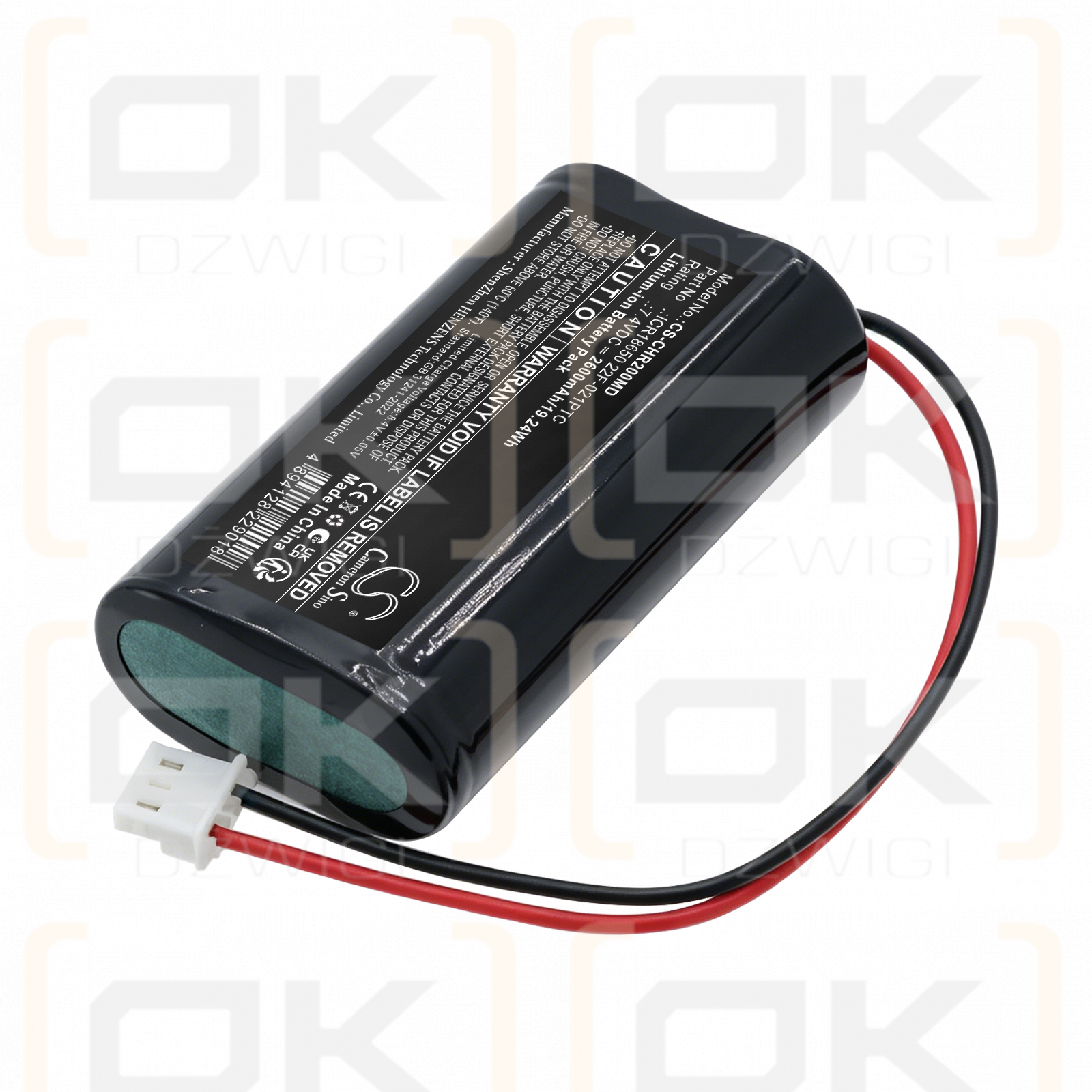 Ersatzakku für CHARMCARE ACCURO Vielseitiges Pulsoximeter für die Krankenstation / ICR18650 22F-021PTC 2600 mAh Li-Ion 7,4 V (Cameron Sino)